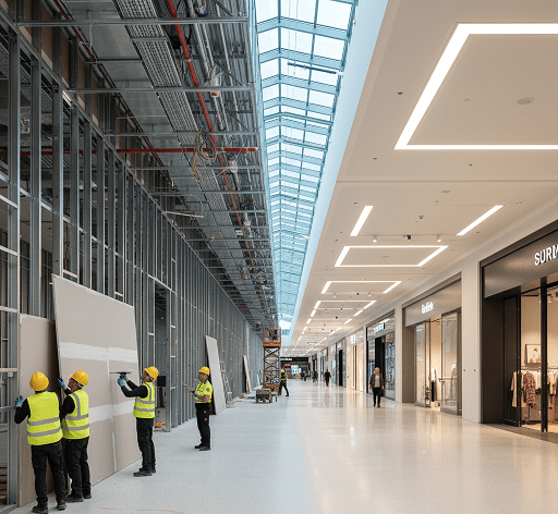 Drywall em Shopping e Drywall Centro Comercial