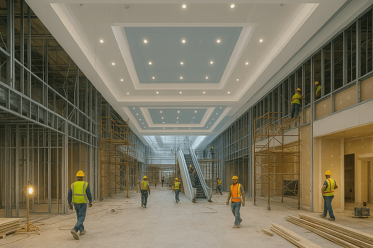 Drywall em Shopping e Drywall Centro Comercial